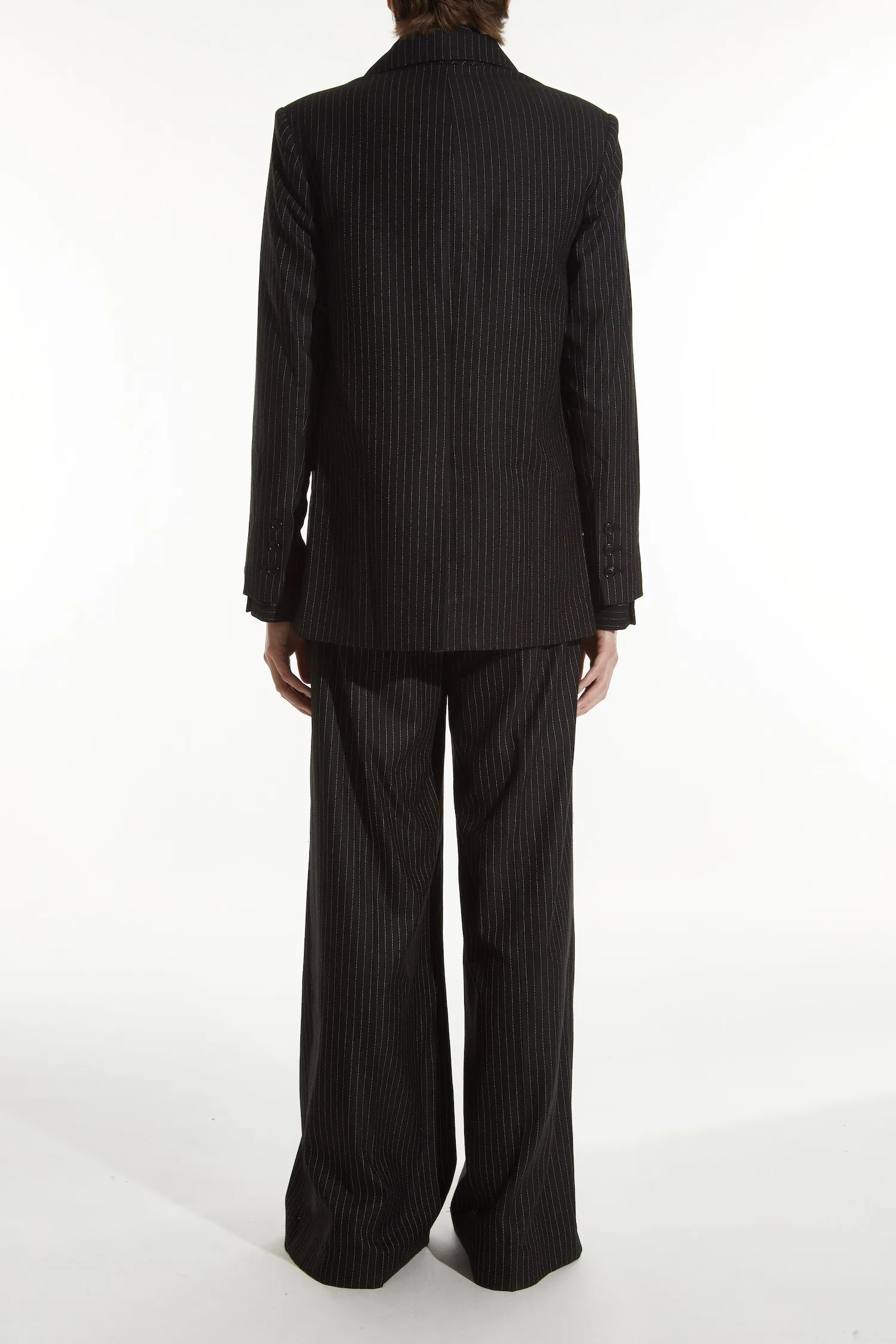 Jackie Pinstripe Blazer, Charcoal Pinstripe